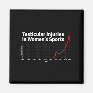 Hodenverletzungen im Frauensport lustiger Graph T Magnet