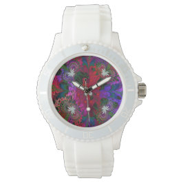 Hodge Podge Floral Abstrakt Armbanduhr