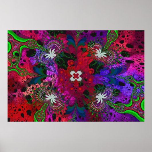 Hodge Podge Floral Abstrakt Poster (Vorne)