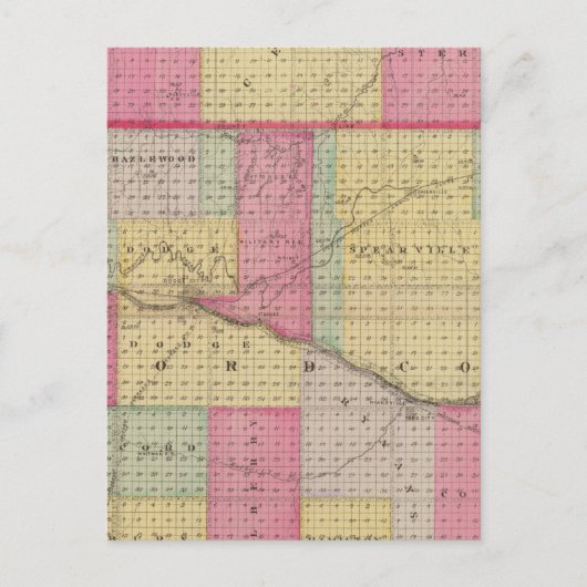 Hodgeman und Ford Landkreis, Bellefont, Kansas Postkarte (Vorderseite)