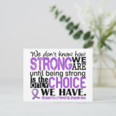 Hodgkin-Lymphom wie stark wir sind Postkarte (Stehend Vorderseite)