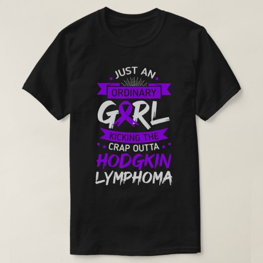 Hodgkin Lymphoma Survivor Lila Awareness Ribbon T-Shirt (Design vorne)