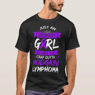 Hodgkin Lymphoma Survivor Lila Awareness Ribbon T-Shirt