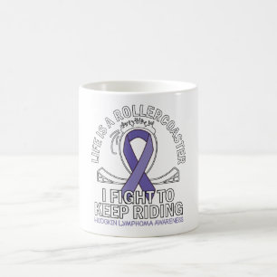 Hodgkin Lymphomen Krebs Bewusstsein violett Band Kaffeetasse