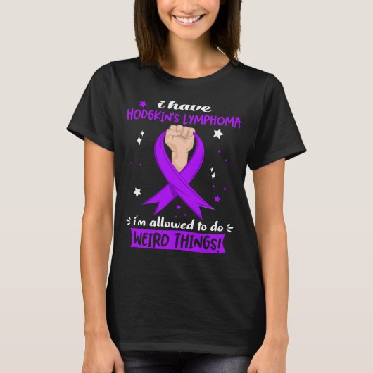 Hodgkin's Lymoma Awareness Month Ribbon Ohrts T-Shirt (Vorderseite)