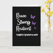 Hodgkins Lymphom Bewusstsein Lila Krebserreger Karte (Gelbe Blume)