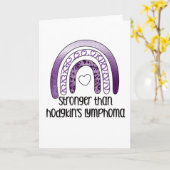 Hodgkins Lymphom Bewusstsein Lila Krebserreger Karte (Gelbe Blume)