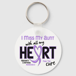 Hodgkins Lymphom-Fräulein von ganzem Herzen Tante Schlüsselanhänger