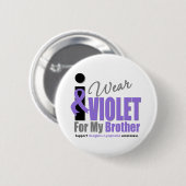 Hodgkins Lymphom I Tragen Violet Ribbon Bruder Button (Vorne & Hinten)
