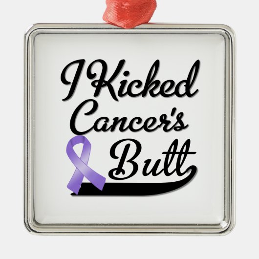Hodgkins Lymphom Krebs I Kickter Hintern Silbernes Ornament (Vorne)