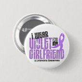 Hodgkins Lymphom trage ich Veilchen für meine Button (Vorne & Hinten)