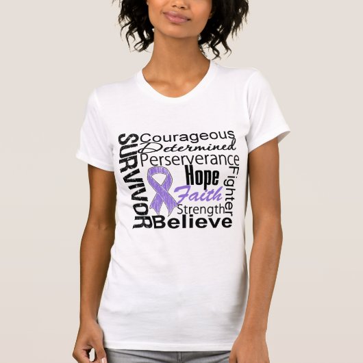 Hodgkins Lymphom-Überlebend-Collage T-Shirt (Vorderseite)