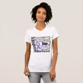 Hodgkins Lymphom-Überlebend-Collage T-Shirt (Vorne ganz)