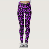 Hodgkins Lymphom-Veilchen-Band Leggings (Vorderseite)
