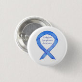 Hodgkins Lymphom Violet Awareness Ribbon Button (Vorne & Hinten)