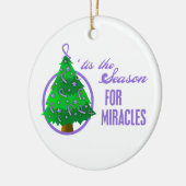 Hodgkin's Lymphom Weihnachtswunder Keramikornament (Links)