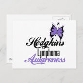 Hodgkins Lymphoma Awareness Butterfly Postkarte (Vorne/Hinten)