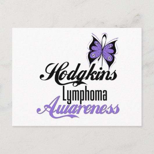 Hodgkins Lymphoma Awareness Butterfly Postkarte (Vorderseite)