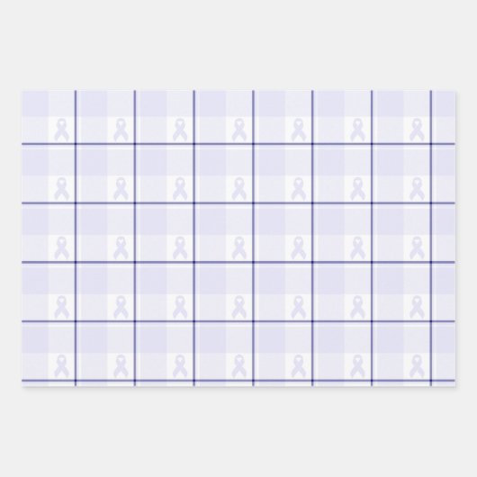 Hodgkin's Lymphoma Awareness Plaid Lavender Ribbon Geschenkpapier Set (Vorderseite 2)