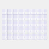Hodgkin's Lymphoma Awareness Plaid Lavender Ribbon Geschenkpapier Set (Vorderseite)