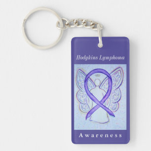 Hodgkins Lymphoma Awareness Ribbon Angel Schlüssel Schlüsselanhänger