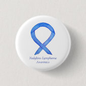 Hodgkins Lymphoma Awareness Ribbon Custom HL Butto Button (Vorderseite)