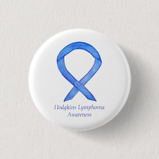 Hodgkins Lymphoma Awareness Ribbon Custom HL Butto Button (Vorderseite)