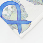 Hodgkin's Lymphoma Awareness Ribbon Fleece Blanket (Ecke)
