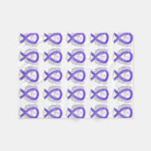 Hodgkin's Lymphoma Awareness Ribbon Soft Blankets Fleecedecke (Vorderseite (Horizontal))