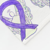Hodgkin's Lymphoma Awareness Ribbon Soft Blankets Fleecedecke (Ecke)