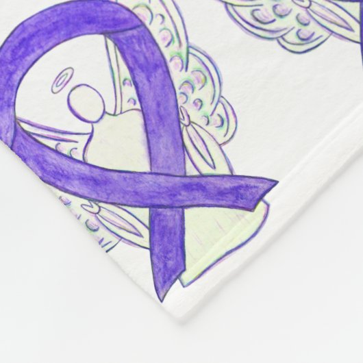 Hodgkin's Lymphoma Awareness Ribbon Soft Blankets Fleecedecke (Ecke)