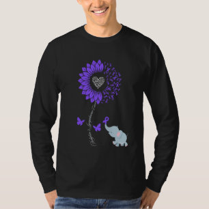 Hodgkin's Lymphoma Awareness Sonnenblumen Elephant T-Shirt