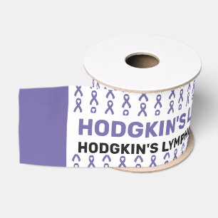 Hodgkin's Lymphoma Cancer Awareness Pattern Ribbon Ripsband
