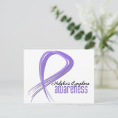 Hodgkins Lymphoma Grunge Ribbon Postkarte (Stehend Vorderseite)