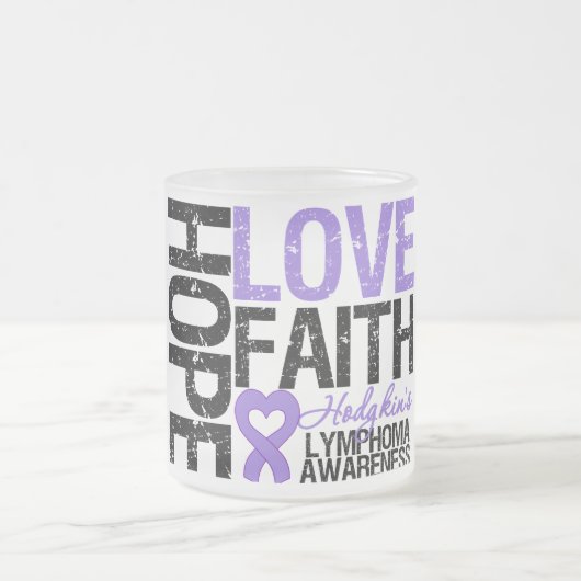 Hodgkin's Lymphoma HOPE LIEBE FAITH Mattglastasse (Mittel)