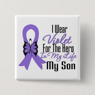 Hodgkins Lymphoma Ribbon My Held My Son Button