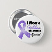 Hodgkins Lymphoma Ribbon Someone Special Button (Vorne & Hinten)