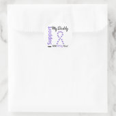 Hodgkins Lymphoma Support Daddy Runder Aufkleber (Tasche)