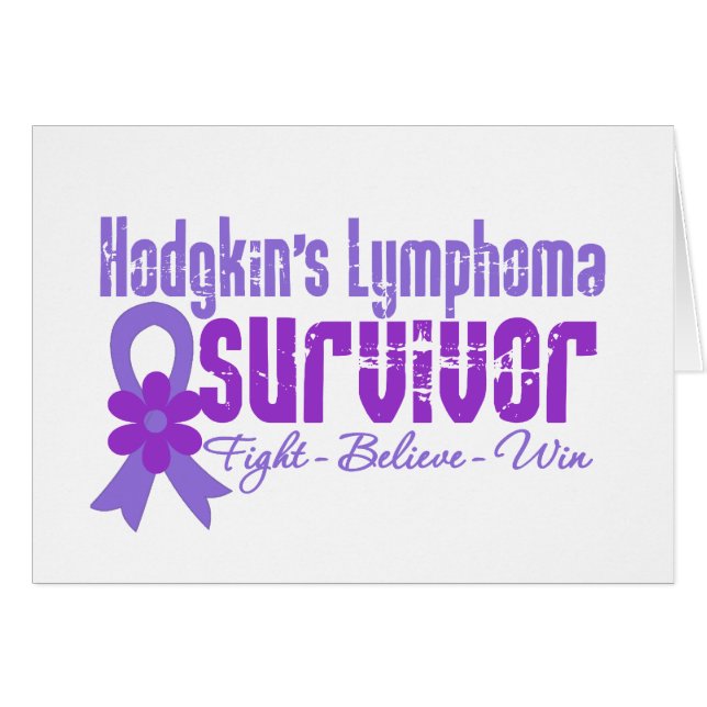 Hodgkins Lymphoma Survivor Blume Ribbon (Vorderseite (Horizontal))