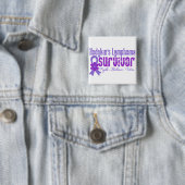 Hodgkins Lymphoma Survivor Blume Ribbon Button (Beispiel)