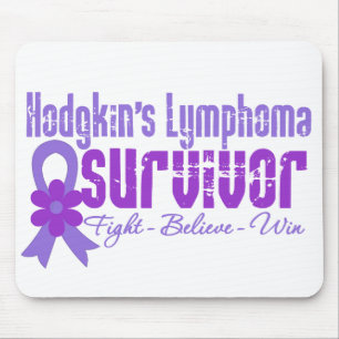 Hodgkins Lymphoma Survivor Blume Ribbon Mousepad