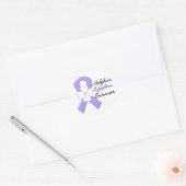 Hodgkin's Lymphoma Survivor Blume Ribbon Runder Aufkleber (Umschlag)