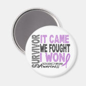 Hodgkins Lymphoma Survivor Es kam, dass wir kämpft Magnet (Vorderseite/Rückseite)