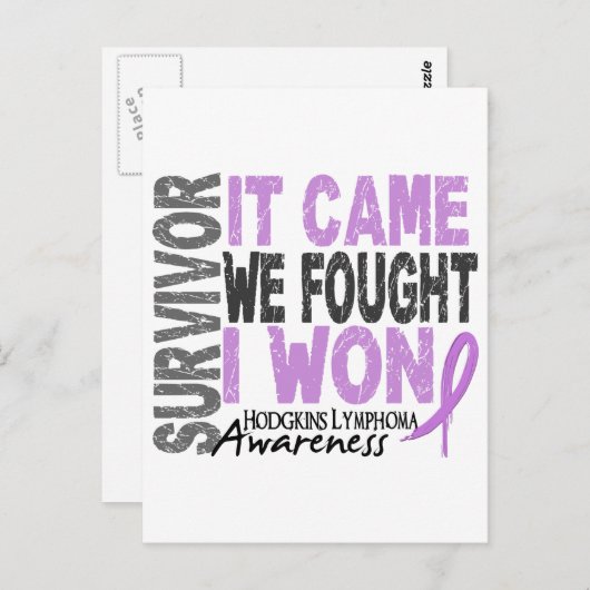 Hodgkins Lymphoma Survivor Es kam, dass wir kämpft Postkarte (Vorne/Hinten)