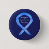 Hodgkins Lymphoma Violet Awareness Ribbon Art Butt Button (Vorderseite)