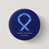 Hodgkins Lymphoma Violet Awareness Ribbon Art Butt Button (Vorderseite)