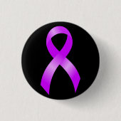 Hodgkins Lymphoma Violet Ribbon Button (Vorderseite)
