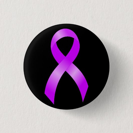 Hodgkins Lymphoma Violet Ribbon Button (Vorderseite)
