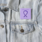 Hodgkins Lymphoma Violet Ribbon Custom Art Buttone Button (Beispiel)