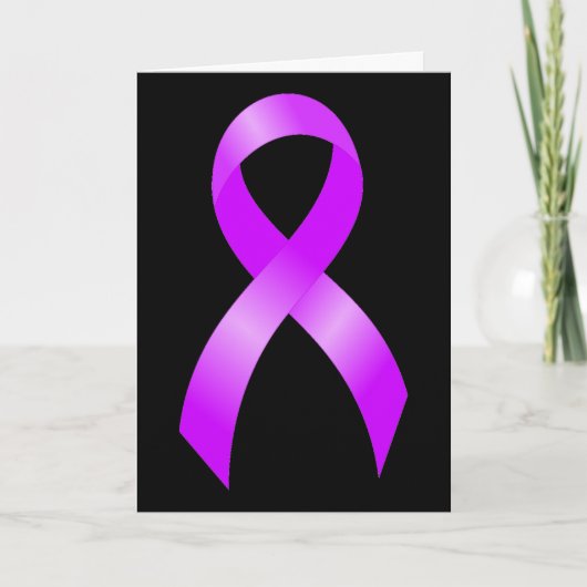 Hodgkins Lymphoma Violet Ribbon Dankeskarte (Vorderseite)